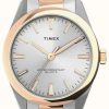 Women'S Timex | Timex Highview Two Tone Rose Gold Tone Plated Watch