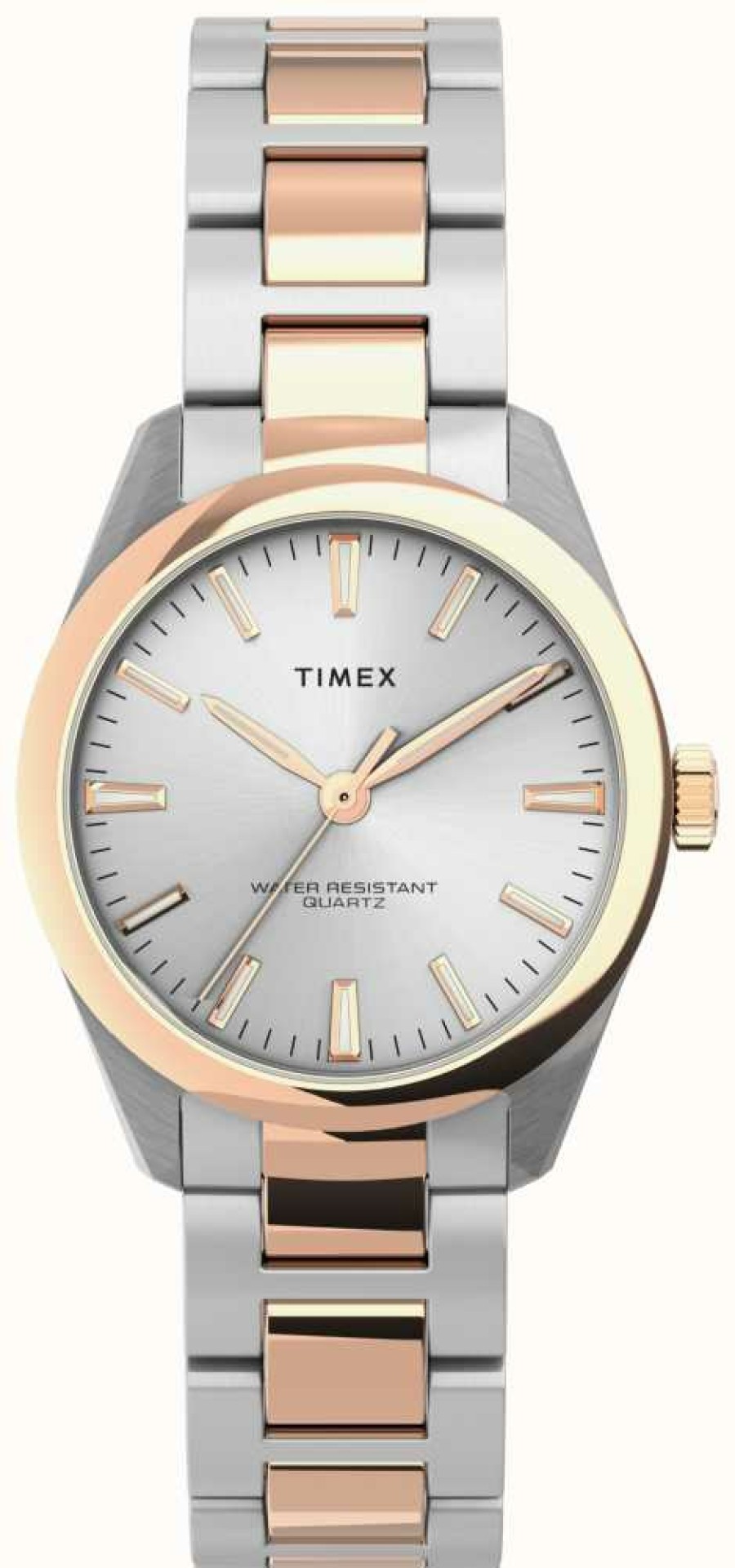 Women'S Timex | Timex Highview Two Tone Rose Gold Tone Plated Watch