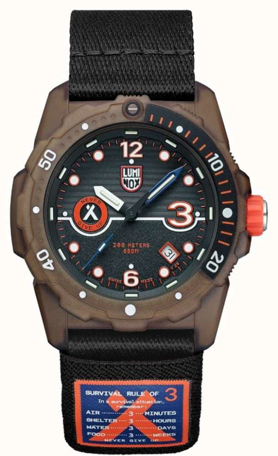 Men'S Luminox | Luminox Men'S Bear Grylls Survival Sea 3720 Eco Series