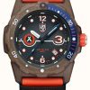 Men'S Luminox | Luminox Bear Grylls Survival Rule Of 3 3720 Eco Series Orange Rubber