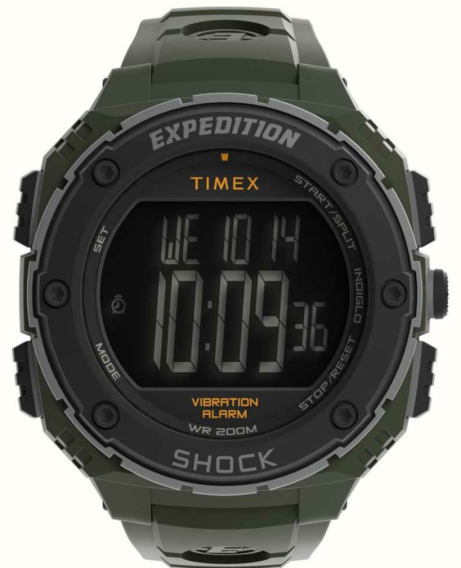 Men'S Timex | Timex Men'S Expedition Rugged Digital Watch | Green Strap