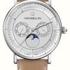 Men'S Herbelin | Herbelin Men'S Inspiration | Silver Moonphase Dial | Tan Leather Strap