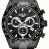 Men'S Roamer | Roamer Monza 100 | Chronograph | Black Dial | Black Pvd Steel