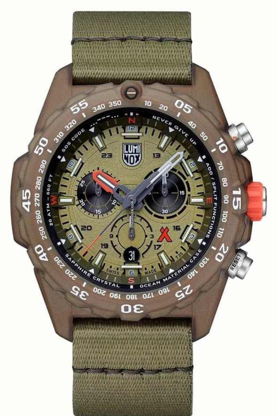 Men'S Luminox | Luminox Bear Grylls Survival 3740 Eco Master Series Green