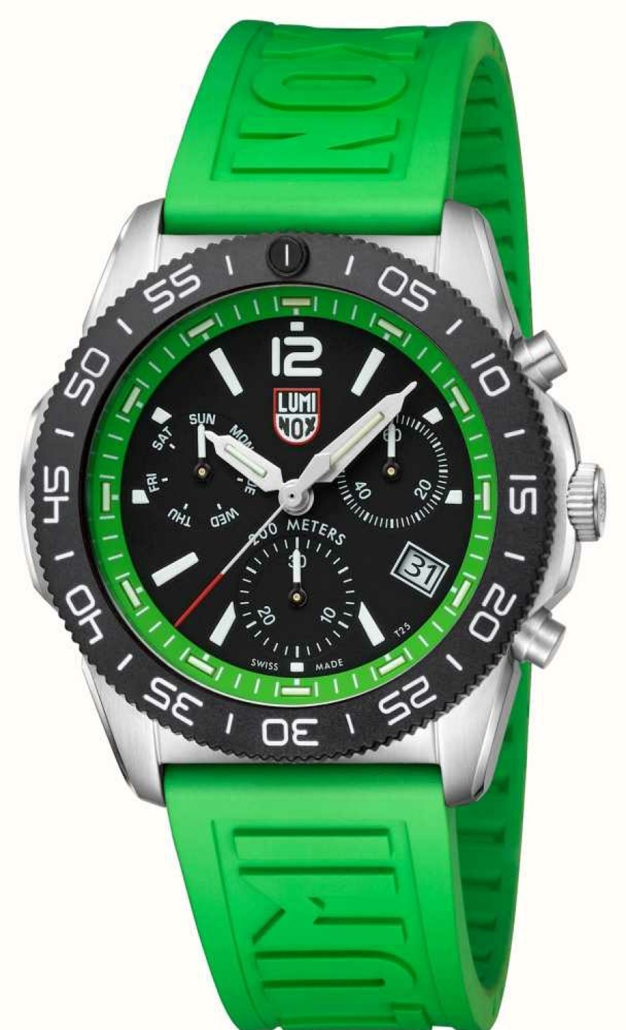 Men'S Luminox | Luminox Pacific Diver Chronograph Black / Green - 44Mm Diver