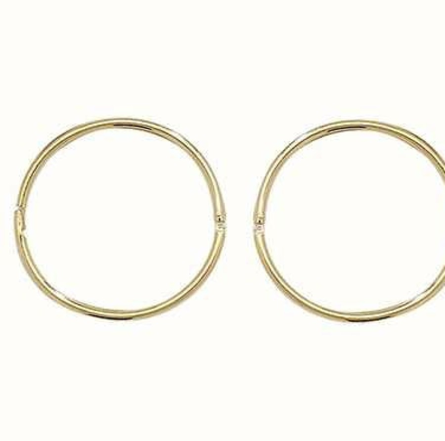 Jewelry James Moore | James Moore Th Woamns | 9Ct Yellow Gold | 14Mm | Hinged Sleepers