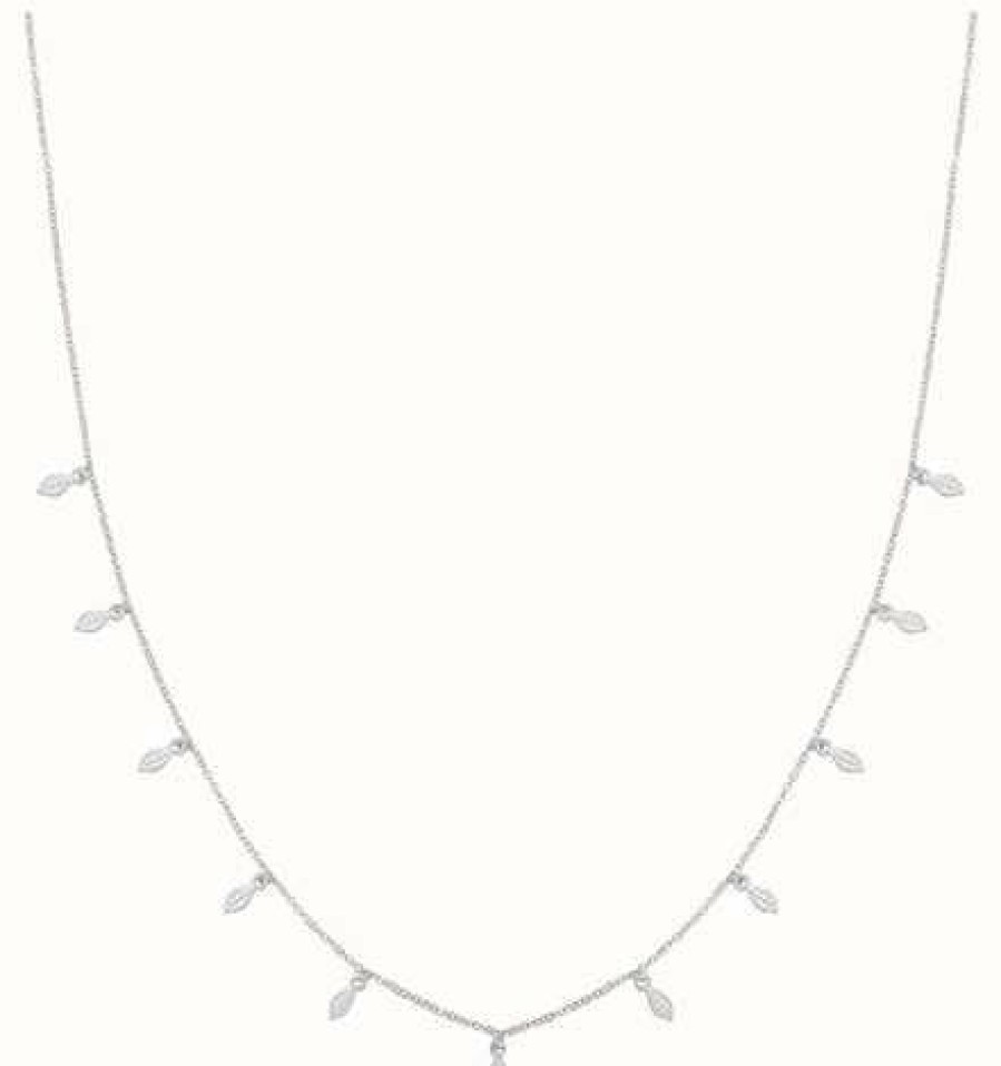 Jewelry James Moore | James Moore Th Silver Multi Leaf Necklet