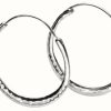 Jewelry Elements Silver | Elements Silver Sterling Silver Hammered Hoop Earrings