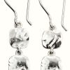 Jewelry Elements Silver | Elements Silver Hammered Double Drop Earrings