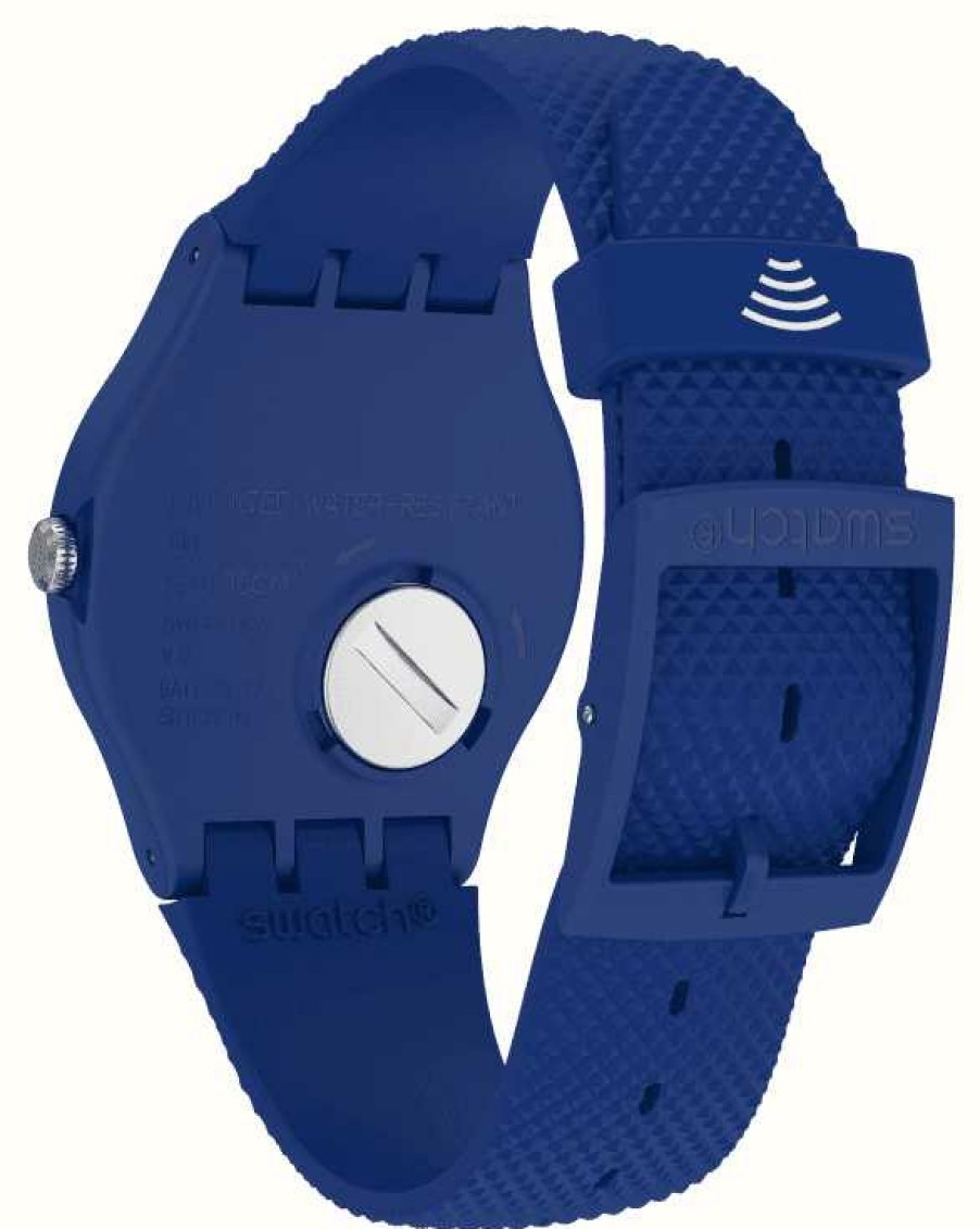 Men'S Swatch | Swatch Ocean Pay! Blue Silicone Strap