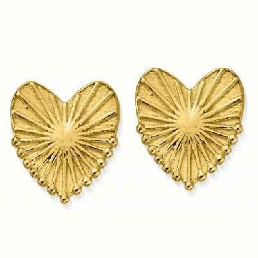 Jewelry ChloBo Jewellery | Chlobo Glowing Beauty Gold Tone Stud Earrings