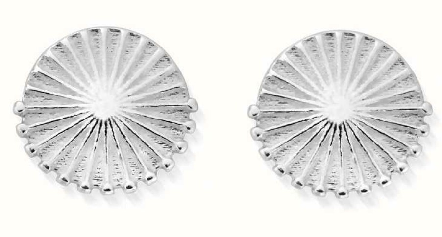 Jewelry ChloBo Jewellery | Chlobo Sunburst Sterling Silver Stud Earrings