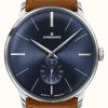 Men'S Junghans | Junghans Men'S Meister Hand-Winding Brown Leather Strap