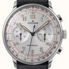 Men'S Junghans | Junghans Meister Telemeter Sapphire Glass Black Leather Strap