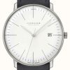 Men'S Junghans | Junghans Max Bill Mega Solar | Leather Strap Sapphire Crystal