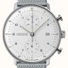 Men'S Junghans | Junghans Max Bill Chronoscope | Steel Mesh Strap | Sapphire Crystal