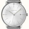 Men'S Junghans | Junghans Men'S Max Bill Quartz Stainless Steel Watch Sapphire Crystal