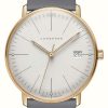 Women'S Junghans | Junghans Max Bill Damen Quartz | Grey Strap Sapphire Crystal