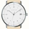 Women'S Junghans | Junghans Max Bill Damen | Cream Calf-Skin Strap | Sapphire Crystal