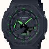 Men'S Casio | Casio G-Shock 2100 Utility Black Series Neon Green Details