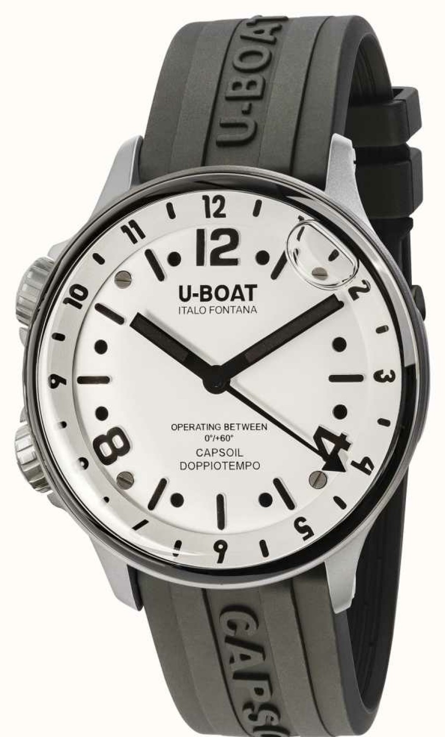 Men'S U-Boat | U-Boat Capsoil Doppiotempo 45 Ss White Dial