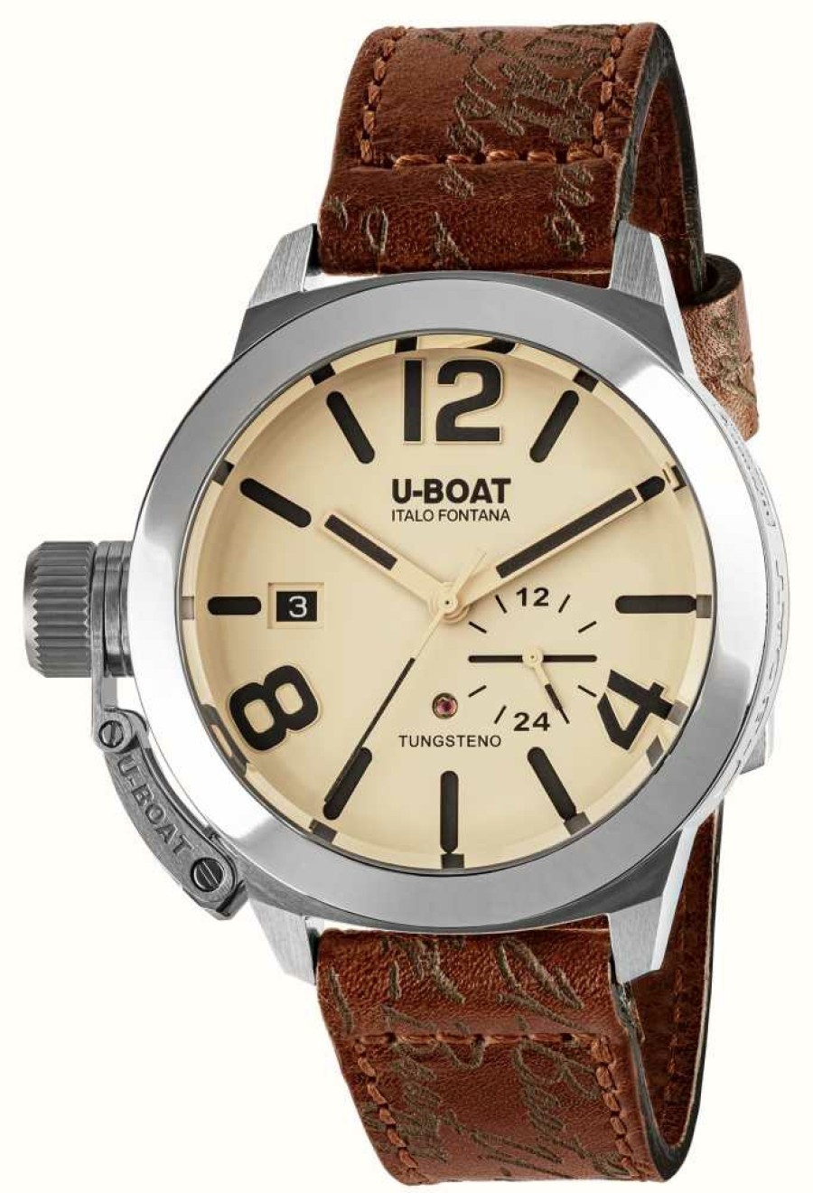 Men'S U-Boat | U-Boat Classico 42Mm Tungsten Beige