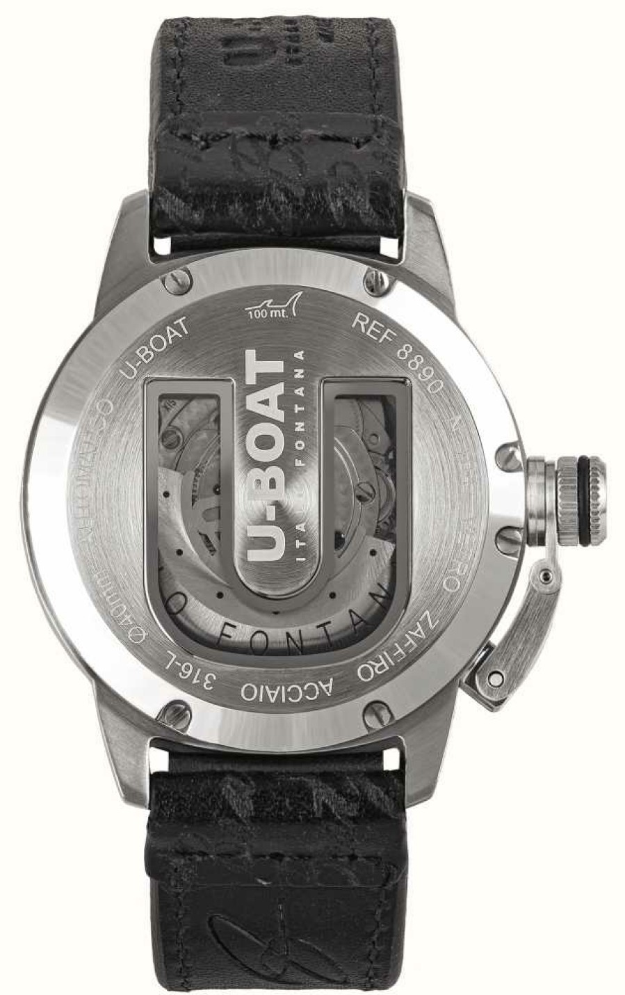 Men'S U-Boat | U-Boat Classico 40Mm Vintage Screws Bezel Black Dial