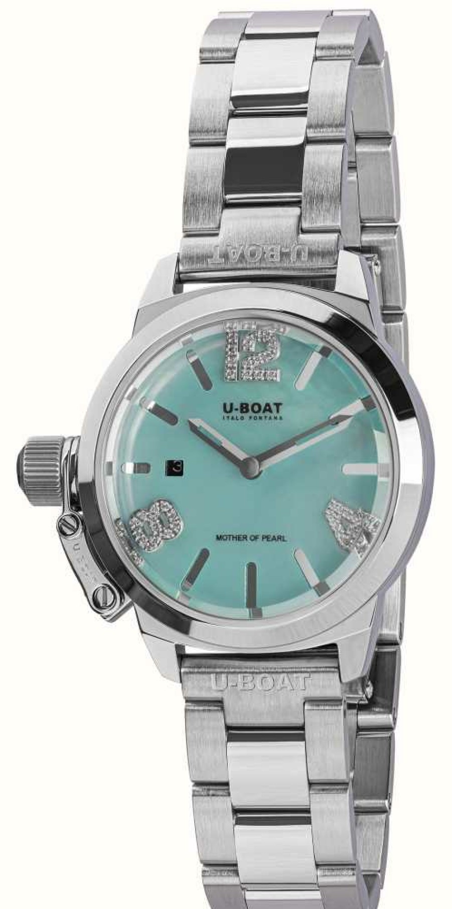 Women'S U-Boat | U-Boat Classico 30 Mm Aquamarine Mother Of Pearl Watch