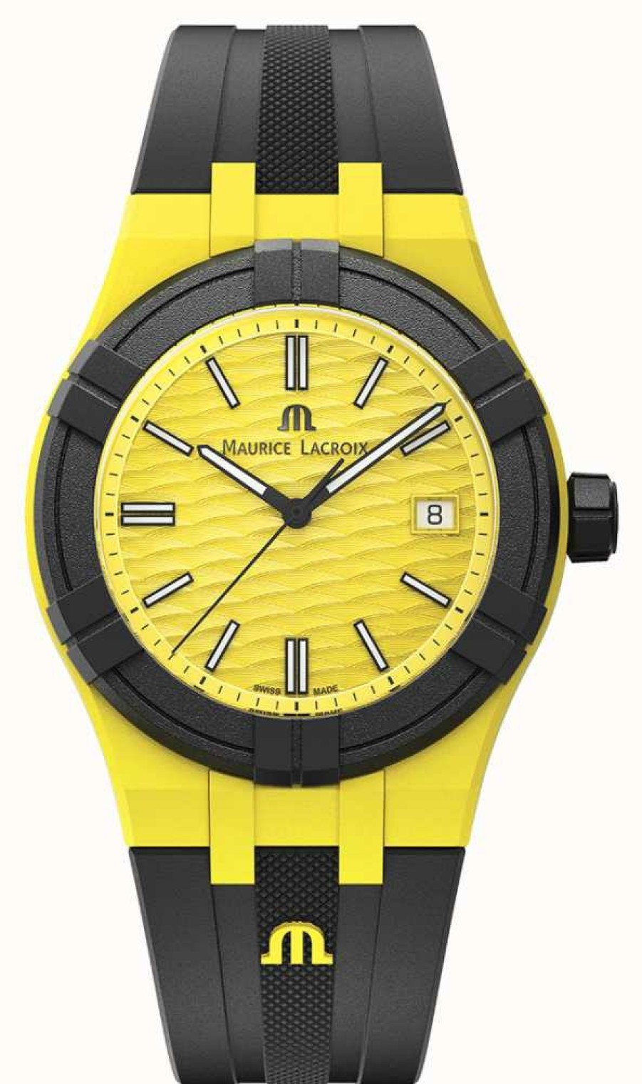 Women'S Maurice Lacroix | Maurice Lacroix Aikon Quartz #Tide Upcycled-Plastic (40Mm) Yellow / Black