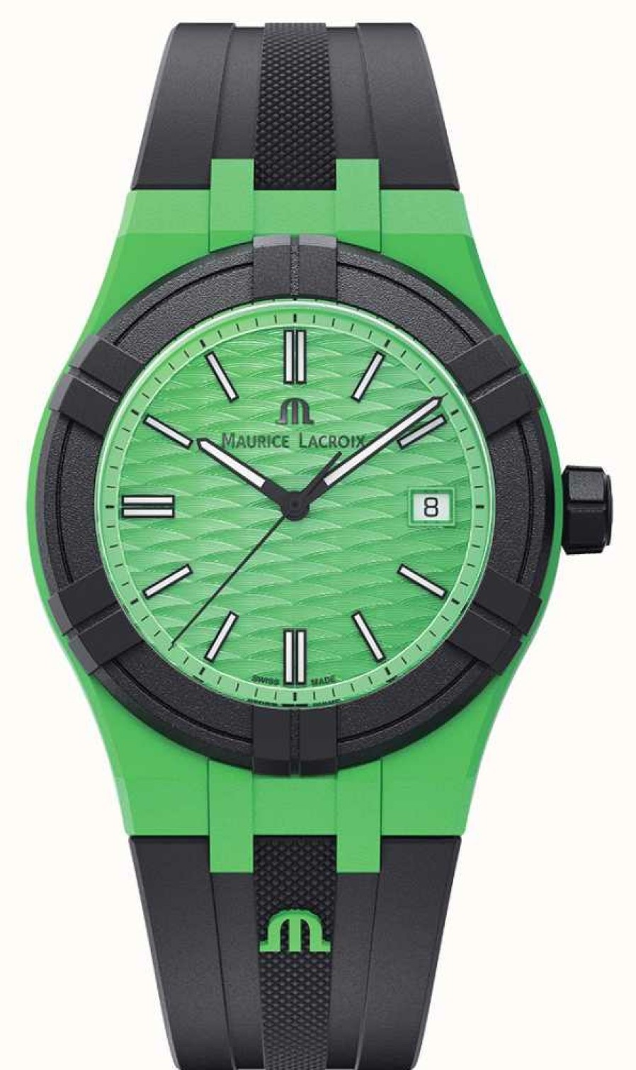 Women'S Maurice Lacroix | Maurice Lacroix Aikon Quartz #Tide Upcycled-Plastic (40Mm) Green / Black