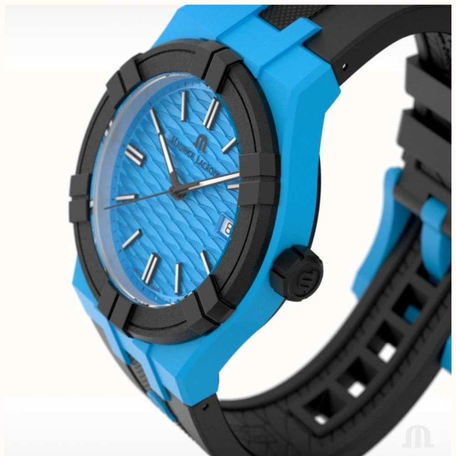 Women'S Maurice Lacroix | Maurice Lacroix Aikon Quartz #Tide Upcycled-Plastic (40Mm) Blue / Black