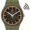 Men'S Swatch | Swatch Unisex Ongpay! Green Textured Strap