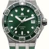 Men'S Maurice Lacroix | Maurice Lacroix Aikon Venturer Automatic (38Mm) Green Dial / Green Rubber