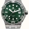 Men'S Maurice Lacroix | Maurice Lacroix Aikon Venturer Automatic (38Mm) Green Dial / Stainless Steel