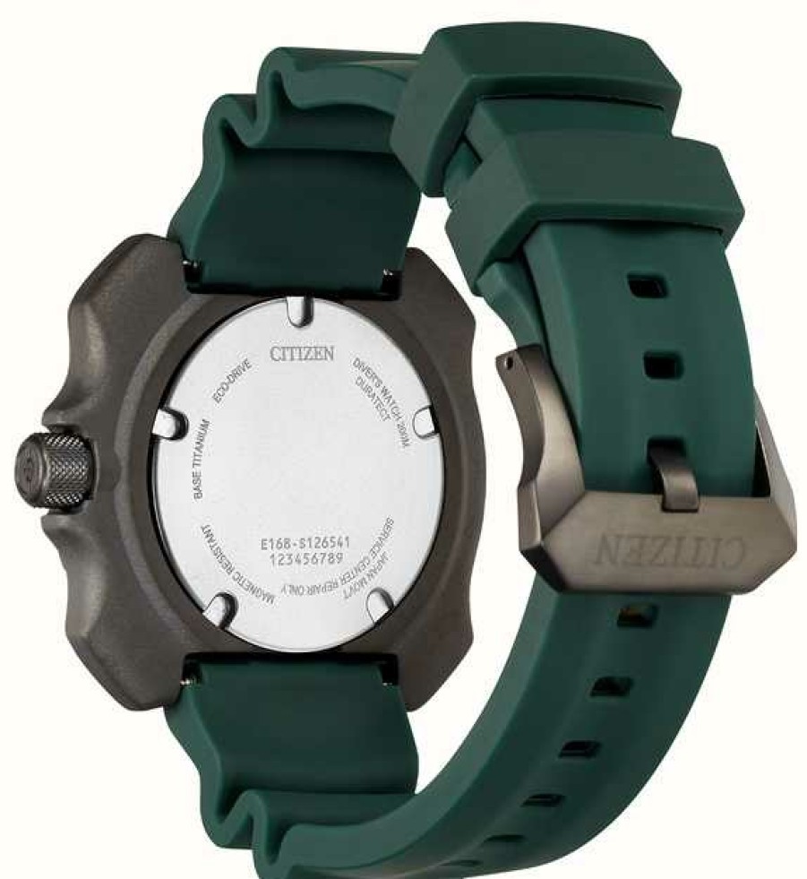 Men'S Citizen | Citizen Men'S Eco-Drive Promaster Green Silicone Strap Wr200