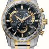 Men'S Citizen | Citizen Men'S Radio Controlled Eco-Drive Perpetual Calendar Chrono A-T Two Tone