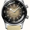 Men'S LONGINES | Longines Legend Diver Beige Fabric Strap Watch