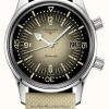 Men'S LONGINES | Longines Legend Diver 36 Mm Beige Fabric Strap Watch