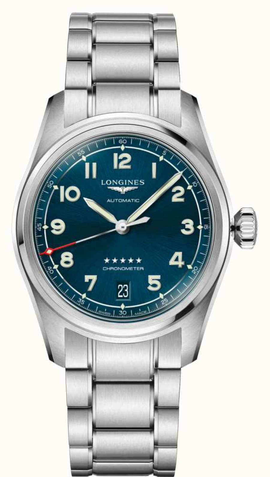 Men'S LONGINES | Longines Spirit 37Mm Blue Sunray Dial Automatic