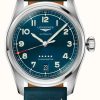 Men'S LONGINES | Longines Spirit 37Mm Blue Dial Blue Leather Strap