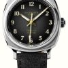 Men'S Duckworth Prestex | Duckworth Prestex Verimatic (39Mm) Black Fume Dial / Ebony Brown Italian Suede Leather