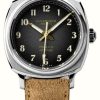 Men'S Duckworth Prestex | Duckworth Prestex Verimatic (39Mm) Black Fume Dial / Beige Italian Suede Leather