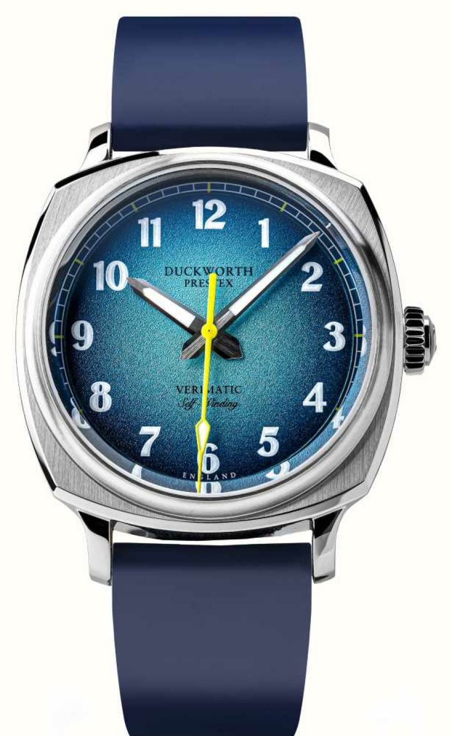 Men'S Duckworth Prestex | Duckworth Prestex Verimatic (39Mm) Blue Fume Dial / Blue Rubber