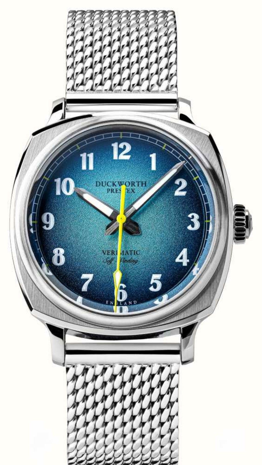 Men'S Duckworth Prestex | Duckworth Prestex Verimatic (39Mm) Blue Fume Dial / Stainless Steel Mesh