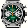 Men'S Duckworth Prestex | Duckworth Prestex Chronograph 42 (42Mm) Green Sunburst Dial / Stainless Steel Mesh