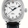 Men'S Duckworth Prestex | Duckworth Prestex Bolton Verimatic (39Mm) Porcelain White Dial / Black Horween Leather