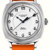 Men'S Duckworth Prestex | Duckworth Prestex Bolton Verimatic (39Mm) Porcelain White Dial / Orange Rubber