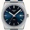 Men'S Tissot | Tissot Prx 40 205 | Blue Dial | Blue Leather Strap