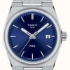 Men'S Tissot | Tissot Prx 40 205 Quartz 35Mm Blue Dial | Stainless Steel Bracelet