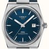 Men'S Tissot | Tissot Prx 40Mm Auto | Blue Dial | Blue Leather Strap